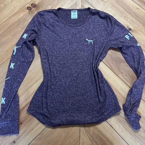 PINK Victoria's Secret Purple Long Sleeve Tee - Picture 1 of 8